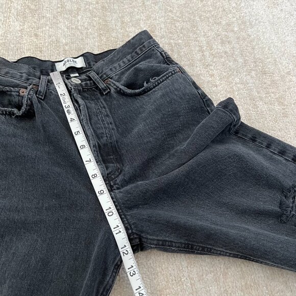 Agolde 90s Mid Rise Loose Fit Distressed Jeans in Vagabond 25 - Picture 7 of 11